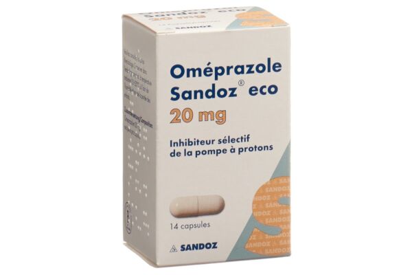 Oméprazole Sandoz eco caps 20 mg bte 14 pce