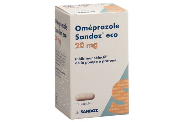 Oméprazole Sandoz eco caps 20 mg bte 100 pce