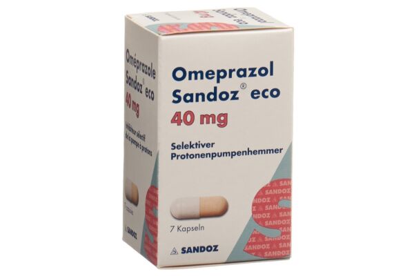 Oméprazole Sandoz eco caps 40 mg bte 7 pce