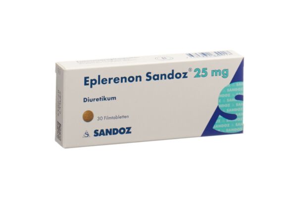 Eplérénone Sandoz cpr pell 25 mg 30 pce