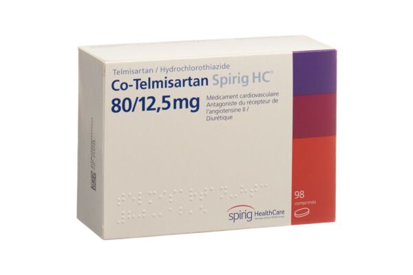 Co-Telmisartan Spirig HC Tabl 80/12.5 mg 98 Stk