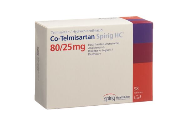 Co-Telmisartan Spirig HC Tabl 80/25 mg 98 Stk