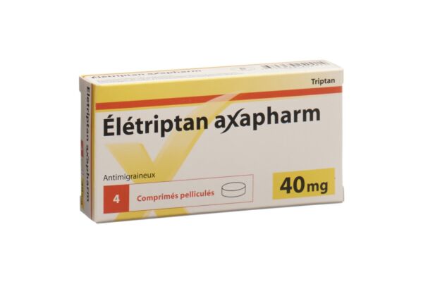 Élétriptan Axapharm cpr pell 40 mg 4 pce