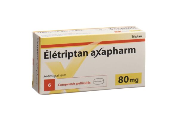 Élétriptan Axapharm cpr pell 80 mg 6 pce