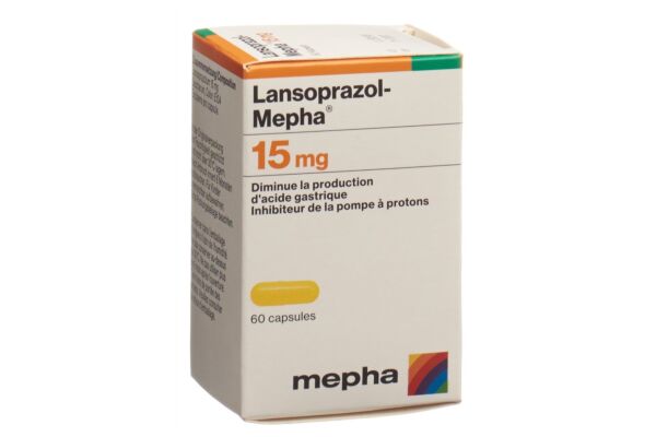 Lansoprazol-Mepha caps 15 mg bte 60 pce