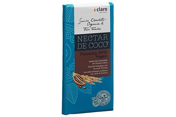 Claro Nectar de Coco Panama 80% Tafel Bio 100 g