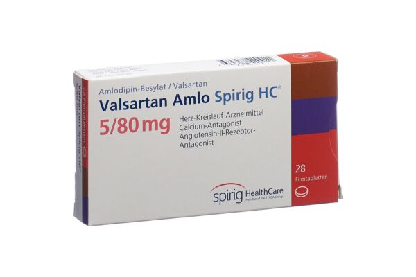 Valsartan Amlo Spirig HC Filmtabl 5/80mg 28 Stk