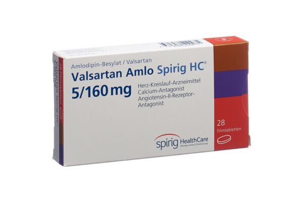 Valsartan Amlo Spirig HC cpr pell 5/160mg 28 pce