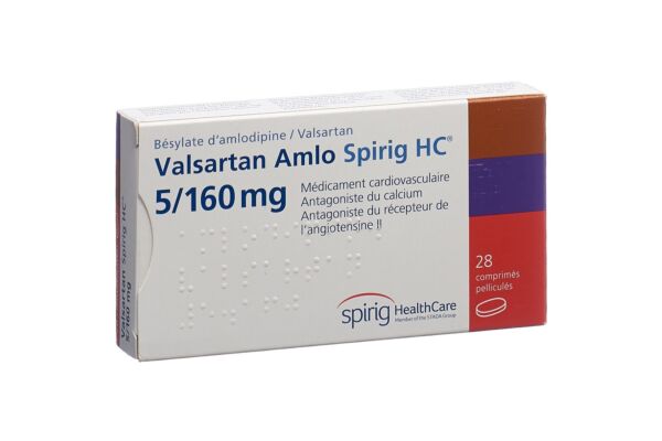 Valsartan Amlo Spirig HC Filmtabl 5/160mg 28 Stk