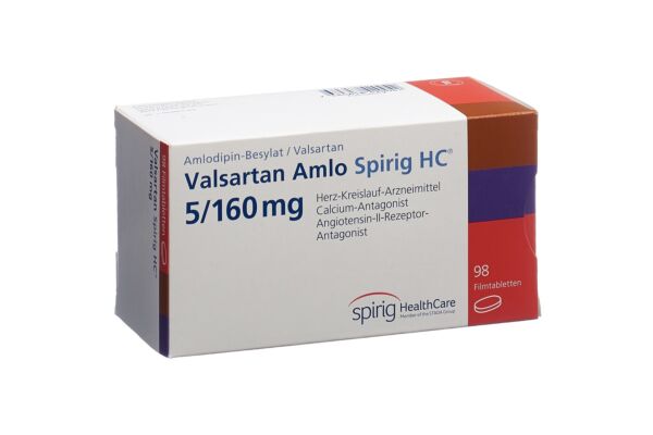 Valsartan Amlo Spirig HC Filmtabl 5/160mg 98 Stk