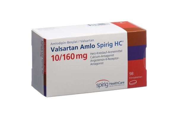 Valsartan Amlo Spirig HC cpr pell 10/160mg 98 pce