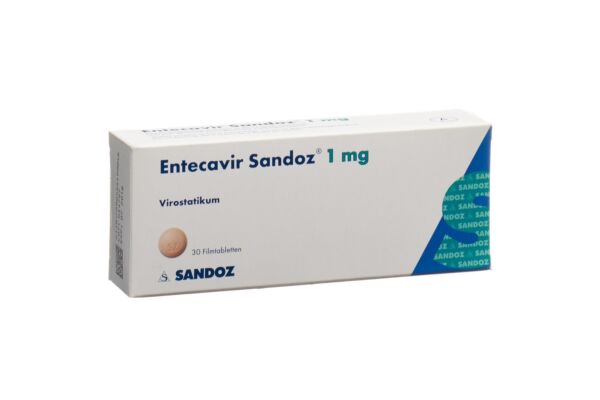 Entecavir Sandoz Filmtabl 1 mg 30 Stk