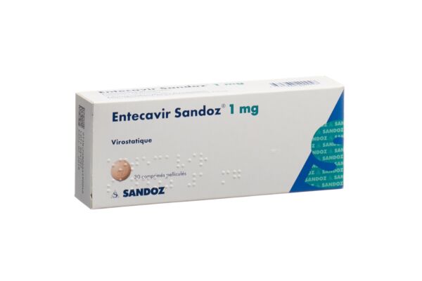 Entecavir Sandoz cpr pell 1 mg 30 pce