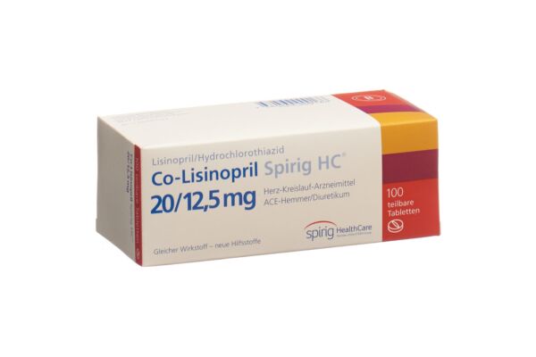 Co-Lisinopril Spirig HC Tabl 20/12.5 mg 100 Stk