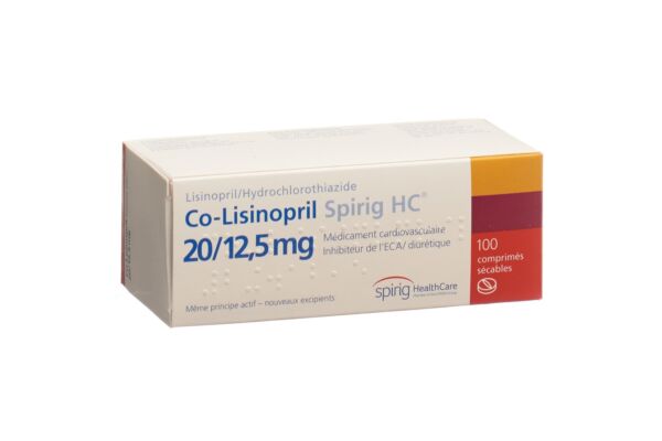 Co-Lisinopril Spirig  HC cpr 20/12.5 mg 100 pce