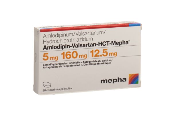 Amlodipin-Valsartan-HCT-Mepha cpr pell 5mg/160mg/12.5mg 28 pce