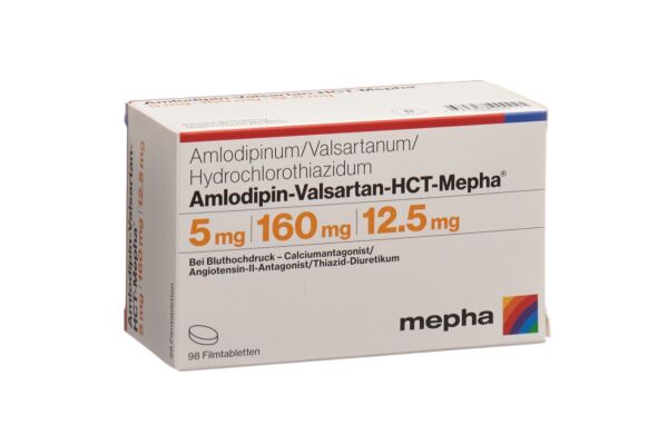 Amlodipin-Valsartan-HCT-Mepha Filmtabl 5mg/160mg/12.5mg 98 Stk