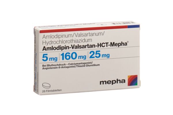 Amlodipin-Valsartan-HCT-Mepha Filmtabl 5mg/160mg/25mg 28 Stk