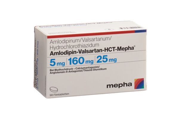 Amlodipin-Valsartan-HCT-Mepha Filmtabl 5mg/160mg/25mg 98 Stk