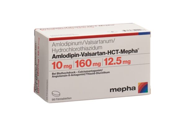 Amlodipin-Valsartan-HCT-Mepha Filmtabl 10mg/160mg/12.5mg 98 Stk