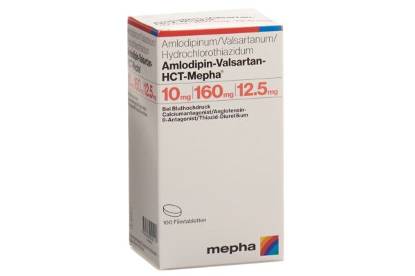 Amlodipin-Valsartan-HCT-Mepha cpr pell 10mg/160mg/12.5mg bte 100 pce