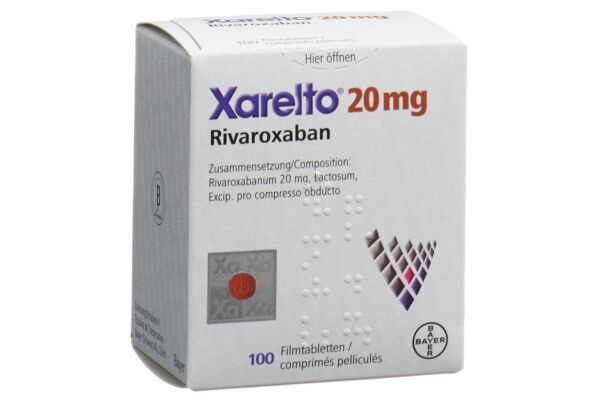 Xarelto cpr pell 20 mg bte 100 pce