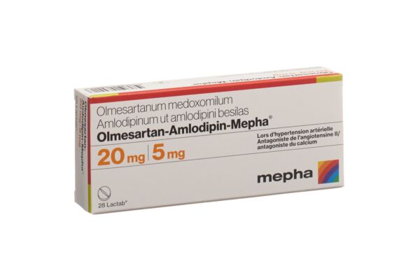 Olmesartan-Amlodipin-Mepha cpr pell 20mg/5mg 28 pce