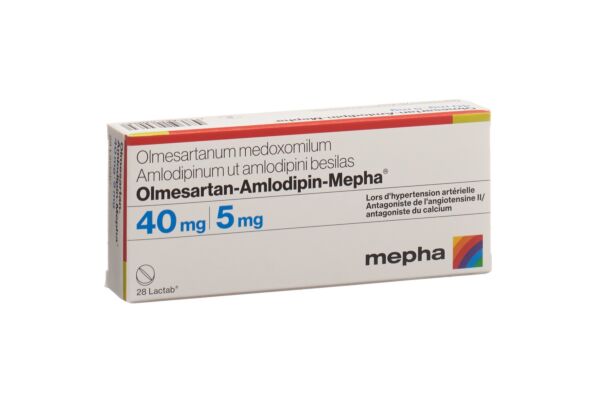 Olmesartan-Amlodipin-Mepha cpr pell 40mg/5mg 28 pce