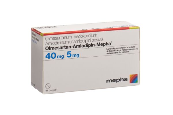 Olmesartan-Amlodipin-Mepha Filmtabl 40mg/5mg 98 Stk