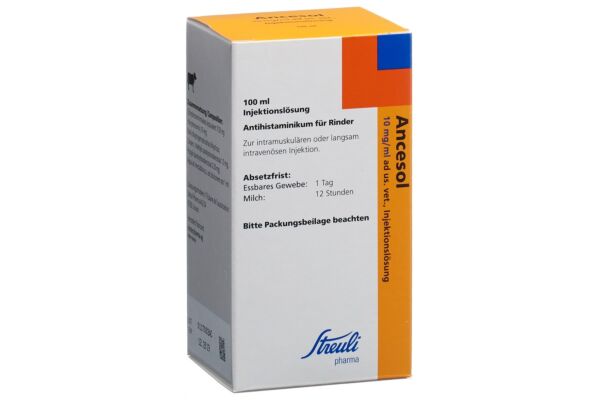 Ancesol Inj Lös 10 mg/ml ad us vet. Fl 100 ml