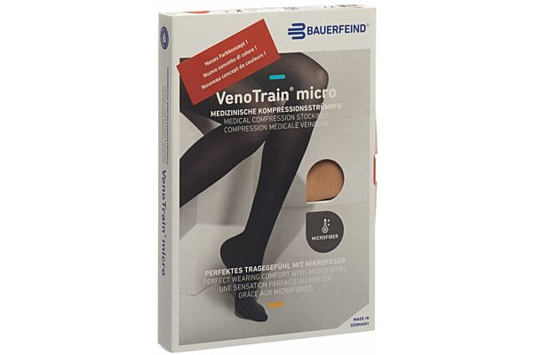 VENOTRAIN MICRO A-D CCL2 L normale/long pied ouvert crème 1 paire