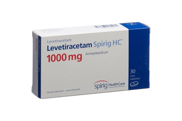 Lévétiracétam Spirig HC cpr pell 1000 mg 30 pce