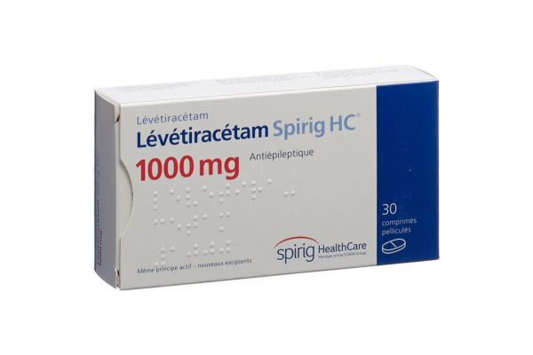 Lévétiracétam Spirig HC cpr pell 1000 mg 30 pce