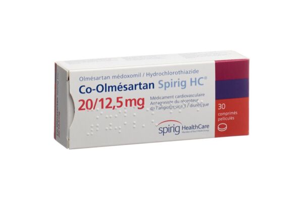 Co-Olmésartan Spirig HC cpr pell 20 mg/12.5 mg 30 pce