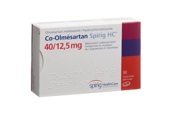 Co-Olmésartan Spirig HC cpr pell 40 mg/12.5 mg 30 pce