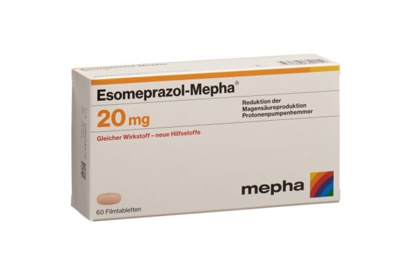 Esomeprazol-Mepha cpr pell 20 mg 60 pce