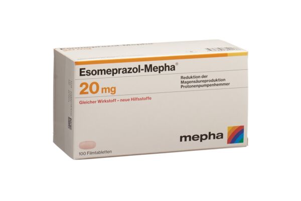 Esomeprazol-Mepha Filmtabl 20 mg 100 Stk