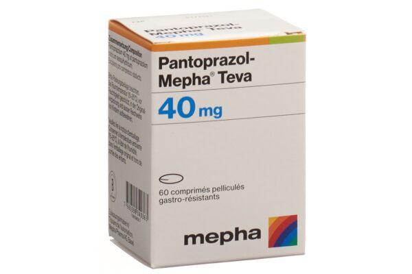 Pantoprazol-Mepha Teva cpr pell 40 mg bte 60 pce