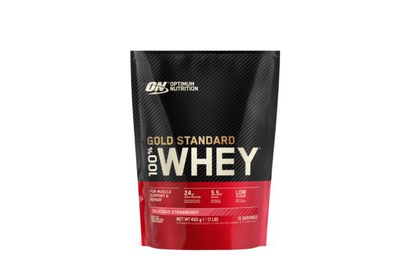 OPTIMUM 100% Whey Gold Standard Strawberry sach 450 g