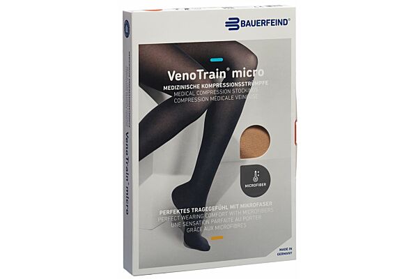 VENOTRAIN MICRO AG CCL2 M normal/short pied ouvert crème Bande dentelle 1 paire