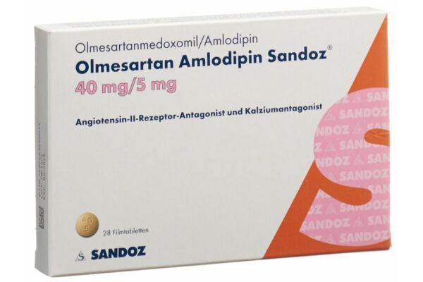 Olmesartan Amlodipin Sandoz Filmtabl 40/5 mg 28 Stk