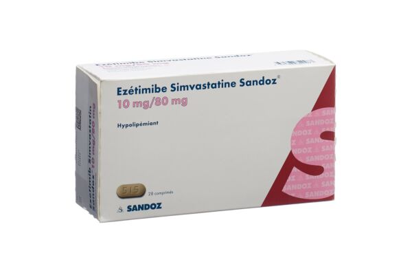 Ezétimibe Simvastatine Sandoz cpr 10/80 mg 28 pce