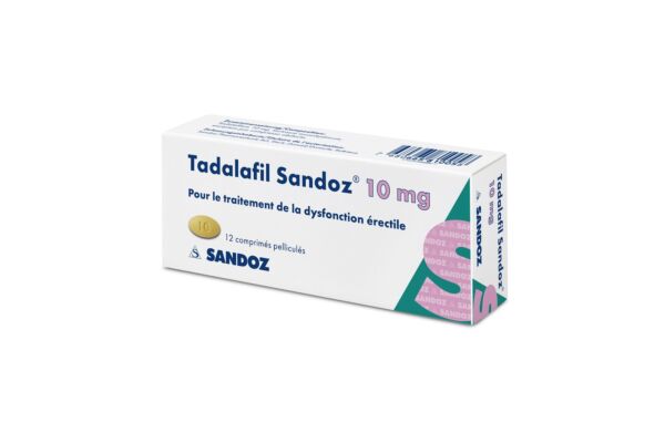 Tadalafil Sandoz cpr pell 10 mg 12 pce