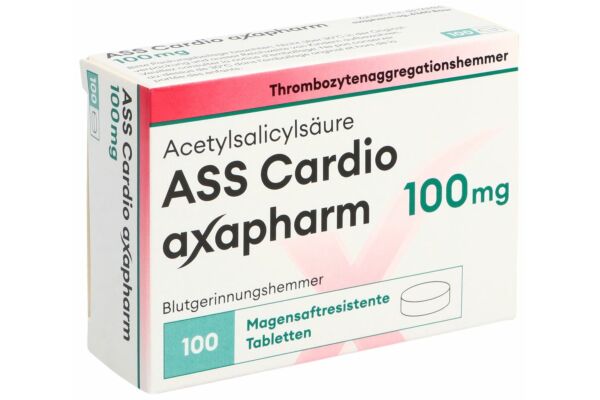 ASS Cardio axapharm Filmtabl 100 mg 100 Stk