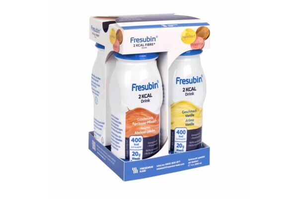 Fresubin 2 kcal (Fibre) DRINK assortis 4 fl 200 ml