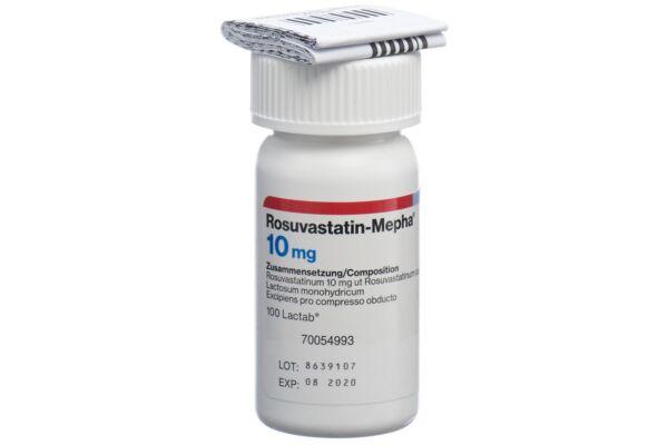 Rosuvastatin-Mepha cpr pell 10 mg bte 100 pce