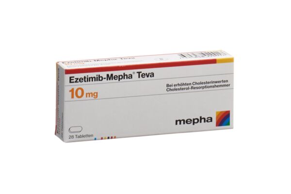 Ezetimib-Mepha Teva Tabl 10 mg 28 Stk