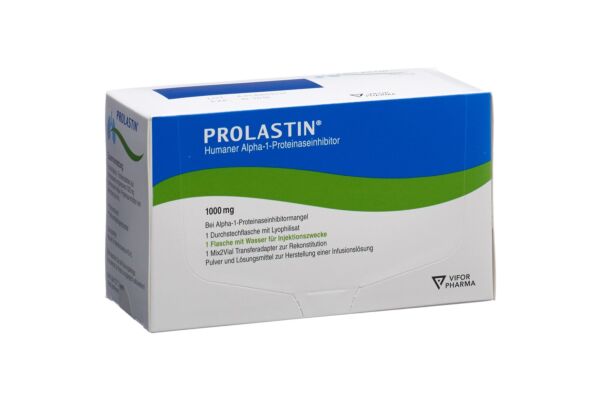 Prolastin subst sèche 1 g avec solvant flacon incl. Mix2Vial set de transfer