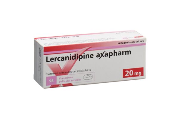 Lercanidipine Axapharm cpr pell 20 mg 98 pce