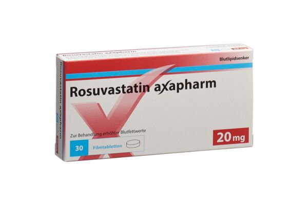 Rosuvastatine axapharm cpr pell 20 mg 30 pce